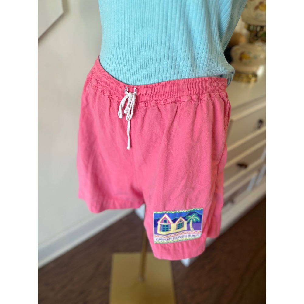 Vintage 90s Y2K‎ Barbie Core Pink Shorts Cayman Islands Cottagecore Grunge Sz L